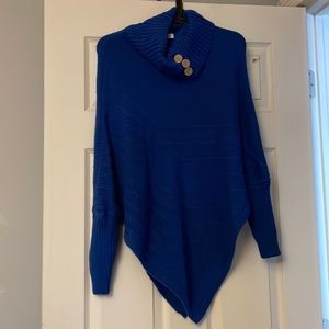 Womens blue poncho